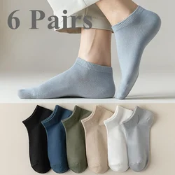 6 Pairs Ankle Socks Men Thin Mesh Summer Short Socks No-show Slipper Socks Invisible High Quality Cotton Sports Socks