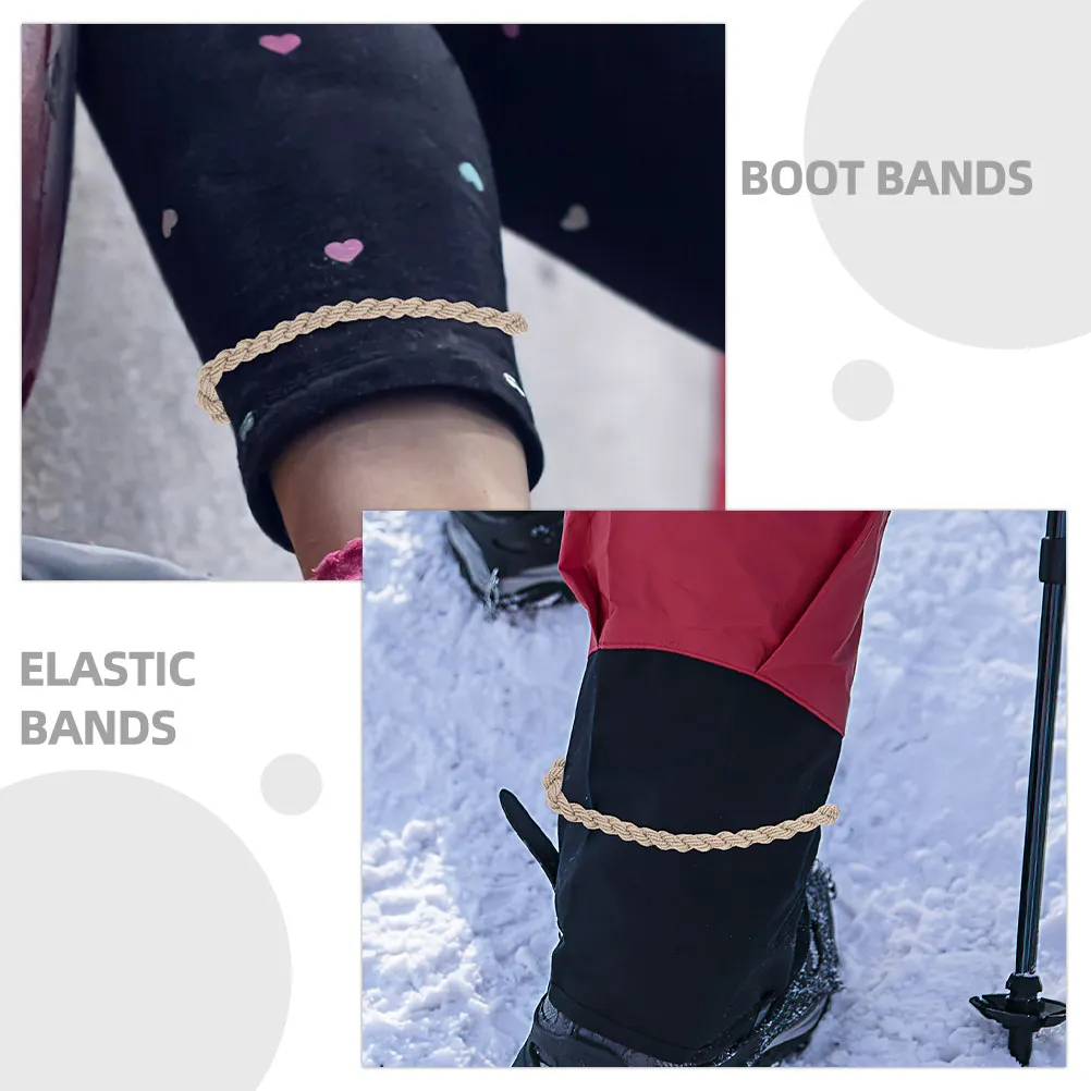 

5Pcs Bind Leg Rope Heavy Duty Elastic for Navy Military Outdoor Use Non-Slip Adjustable Leg Straps