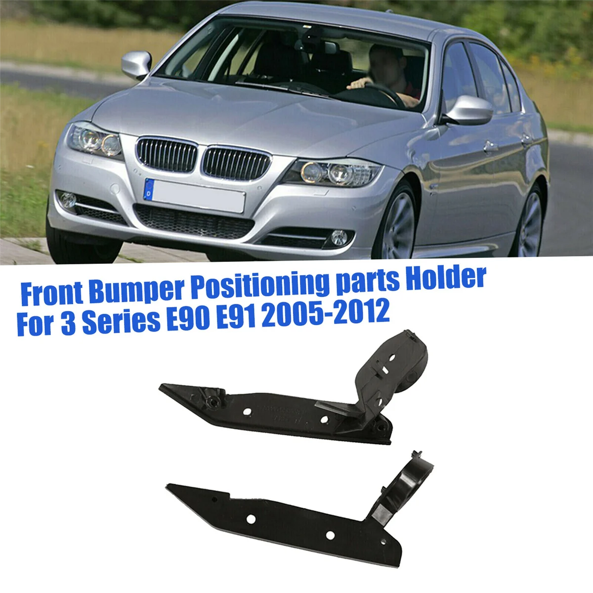 

1Pair Front Bumper Cover Holder 51117058447 51117058448 for BMW 3 Series E90 E91 2005-2012 Fender Bracket Mount