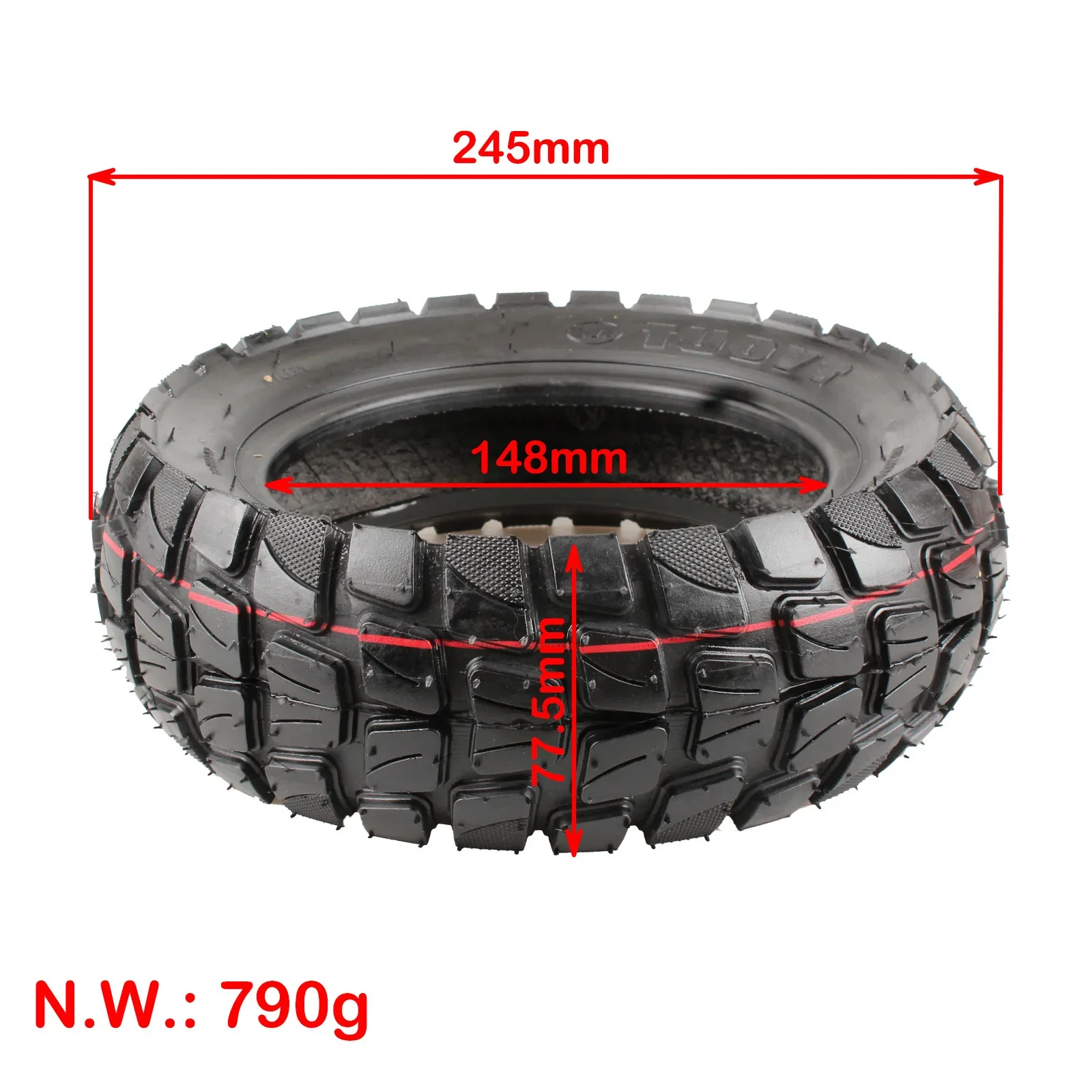 

Off-road Anti-skid Inner and Outer Tires 255x80/80-65-6/10x3 Thickened Scooter