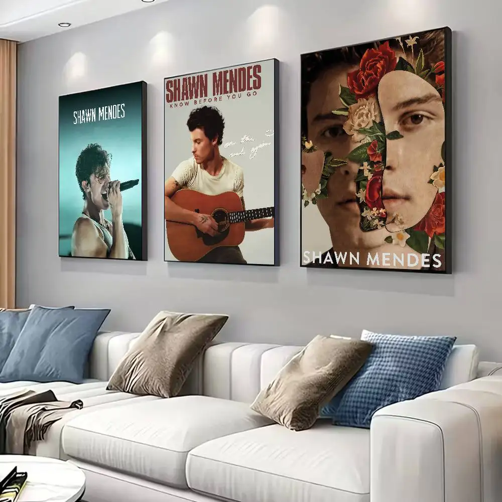 Shawn M-Mendes Singer Poster for Modern Decor in Home Offices, Bedrooms, Living Rooms, Kitchens, Bathrooms.