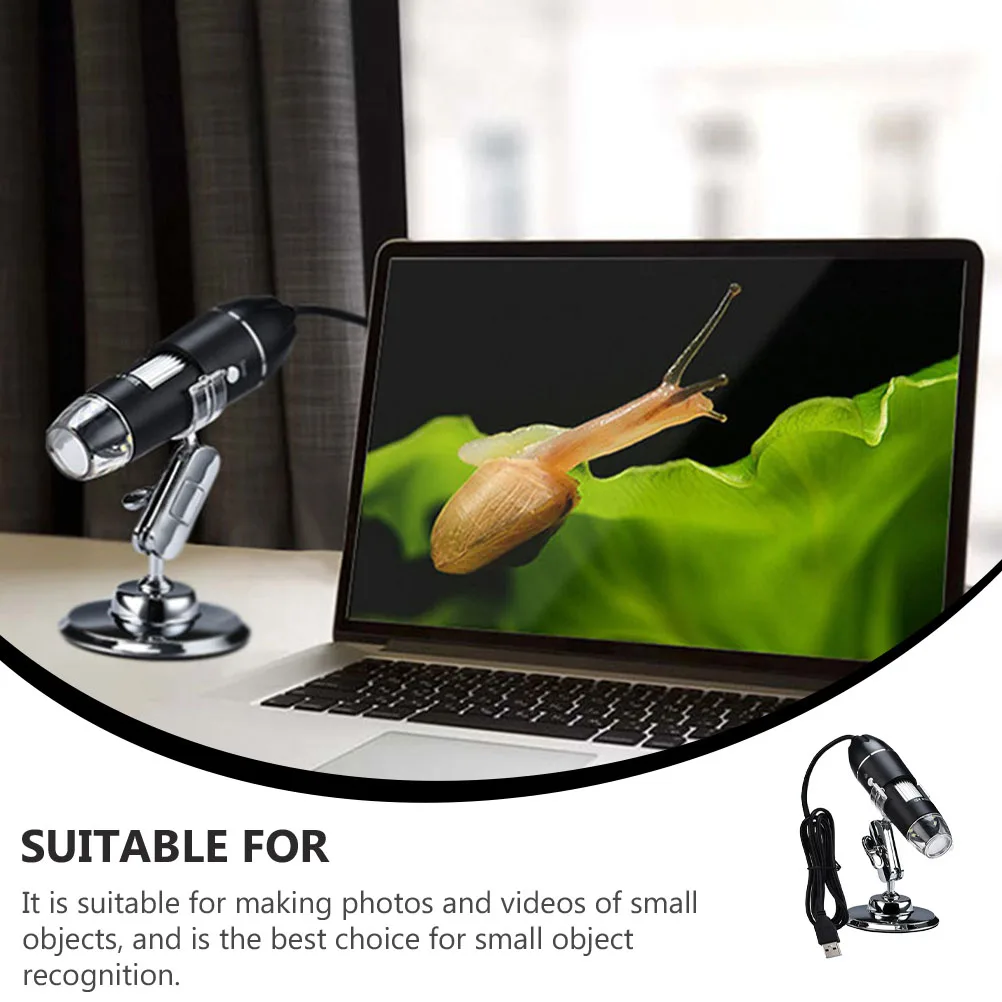 

1pc High Definition Usb Microscope Adjustable Brightness Low Power Consumption Clear Image For Small Object Recognition