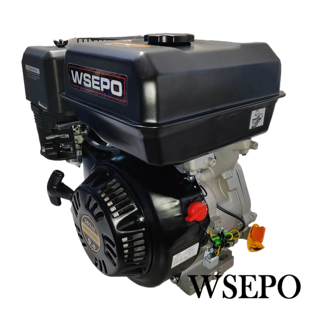 WSE300  8HP 301CC Air Cool 4 Stroke Horizontal Shaft Gasoline Engine Used For  Water Pump Generator Compressor Tiller Blower Etc