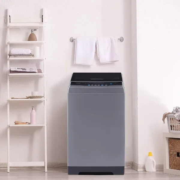 Comfe' ポータブル洗濯機、ホイール付き全自動コンパクト洗濯機、容量11ポンド、1.6 cu.ft