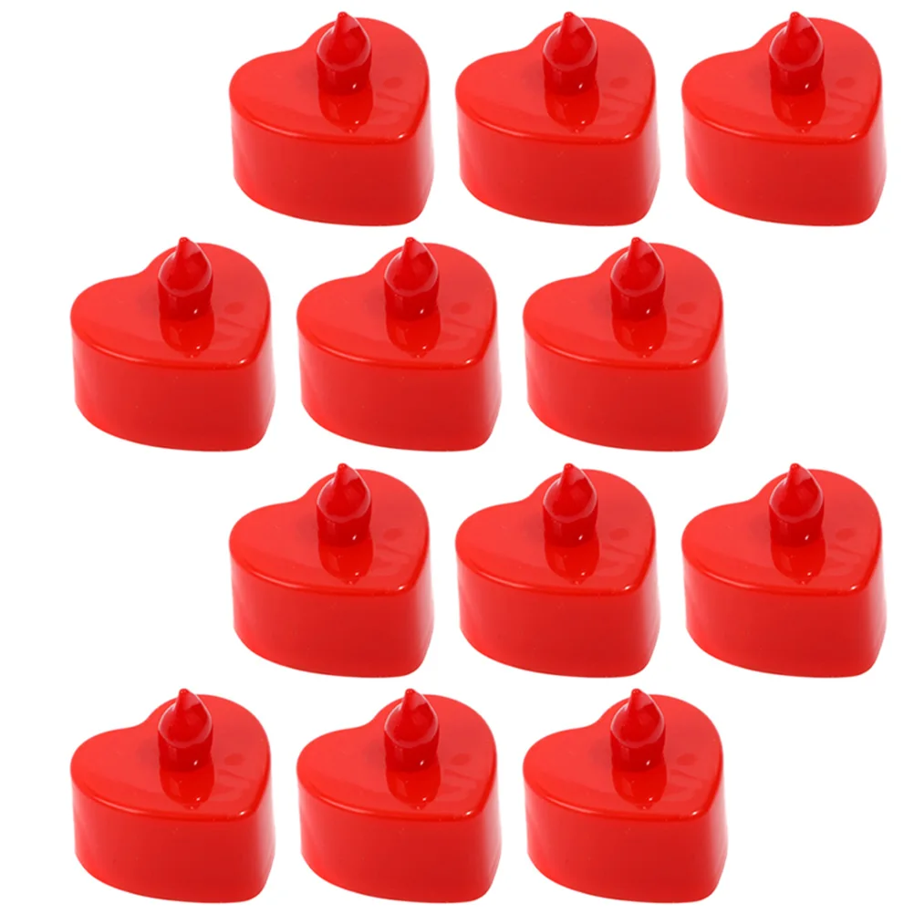 

48pcs Love Shape Led Lamps Romantic Party Wedding Holiday Decoration Lights Red Rechargeable Electric Lamps Heart