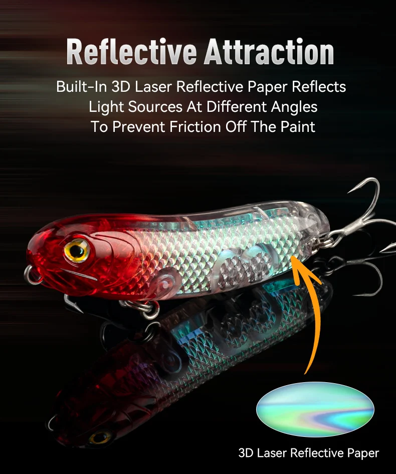 Kingdom Floating Pencil Angelköder 4,5 g 7,5 g 11,5 g 19 g Topwater Zig Zag Action 3D Hologramm Künstliche harte Köder Oberflächenköder – Detail 6