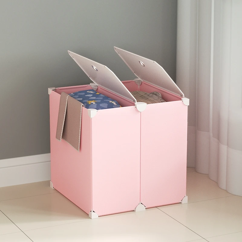 

Пластиковая корзина для белья с крышкой и разделителями, маленькая, для домашнего использования, органайзер для грязной одежды, цвет арона, в скандинавском стиле