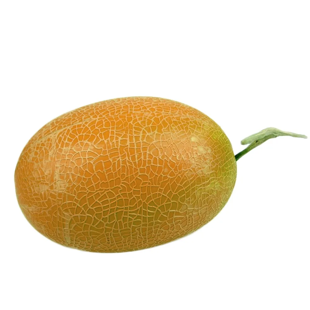 

Foam Artificial Cantaloupe Melon Plastic Food Model Fake Cantaloupe Melon Lifelike Decorative Props Simulation Fruit Home Decor