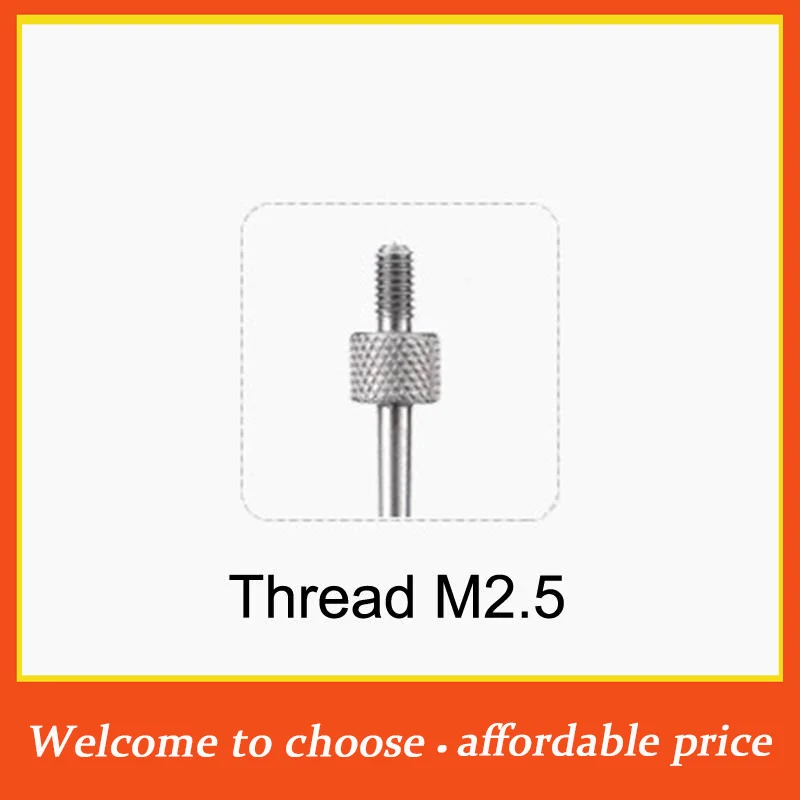 {}1pc new M2.5 Thread Needle Diameter HSS Dial Test Indicator Contact Point Pointed Needle Dial Indicator Tool Parts 45degree