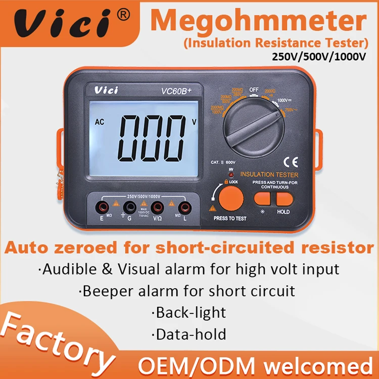 Vicimeter VC60E Insulation resistance tester DC 1000V battery internal resistance tester