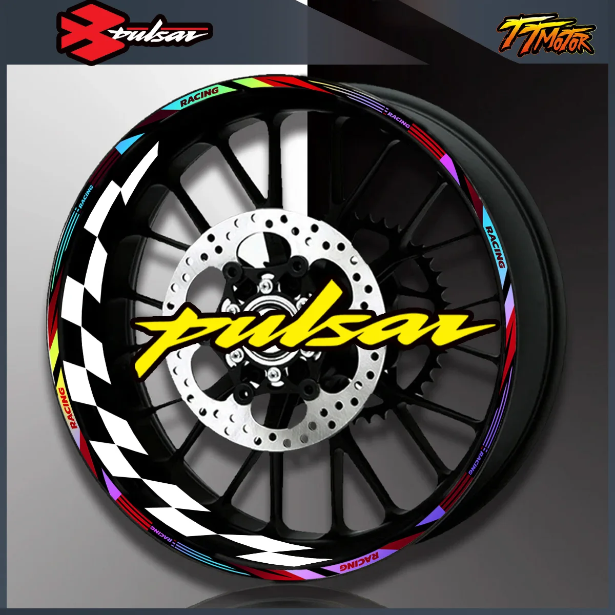 

Для Bajaj Pulsar NS 400 180 200 125 150 N160 250 220F наклейка на колесо мотоцикла, наклейка на обод, полосатая лента, водостойкая