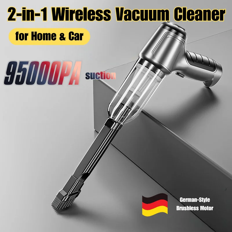 

Мощный бесщеточный автомобильный пылесос, портативный беспроводной домашний и автомобильный пылесос двойного назначения с двойным всасыванием и выдувом для очистки автомобиля