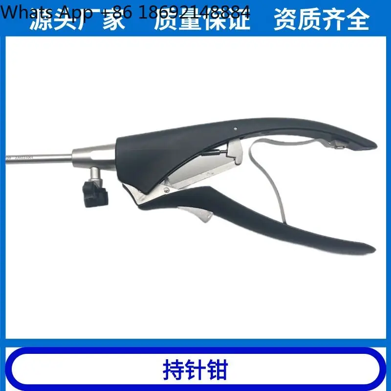 Laparoscopic needle-holding clamp surgery hyperthermia elbow straight head