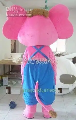 Nowy dorosły wysokiej jakości profesjonalny różowy słoń kostium maskotka świąteczne przebranie kostium maskotka na Halloween