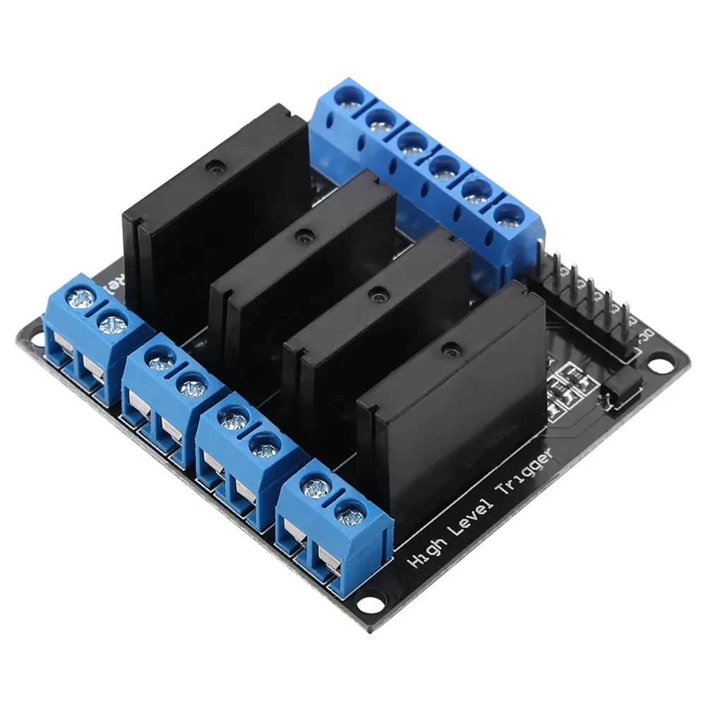 

4 Channels Solid State Relay Module 5V 240V 2A 2A Solid State Relay Module with Fuse High Level Trigger