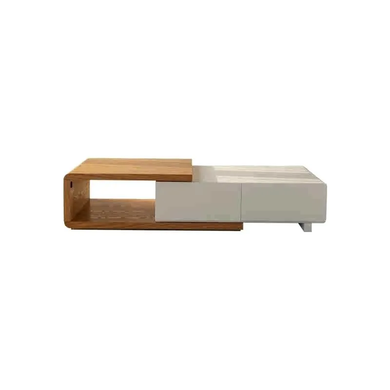 

Living room new Japanese retractable coffee table TV cabinet combination log cream fee modern simple small apartment coffe