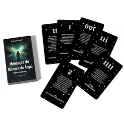 10.3*6cm Angel Number Messages Oracle Cards with Gilded Edges In Spanish Language 53 Pcs Cards