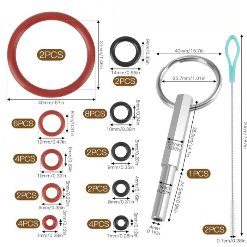 Jura Coffee Machine Repair Kit with Silicone Gaskets, Disassembly Tool & Cleaning Brush
