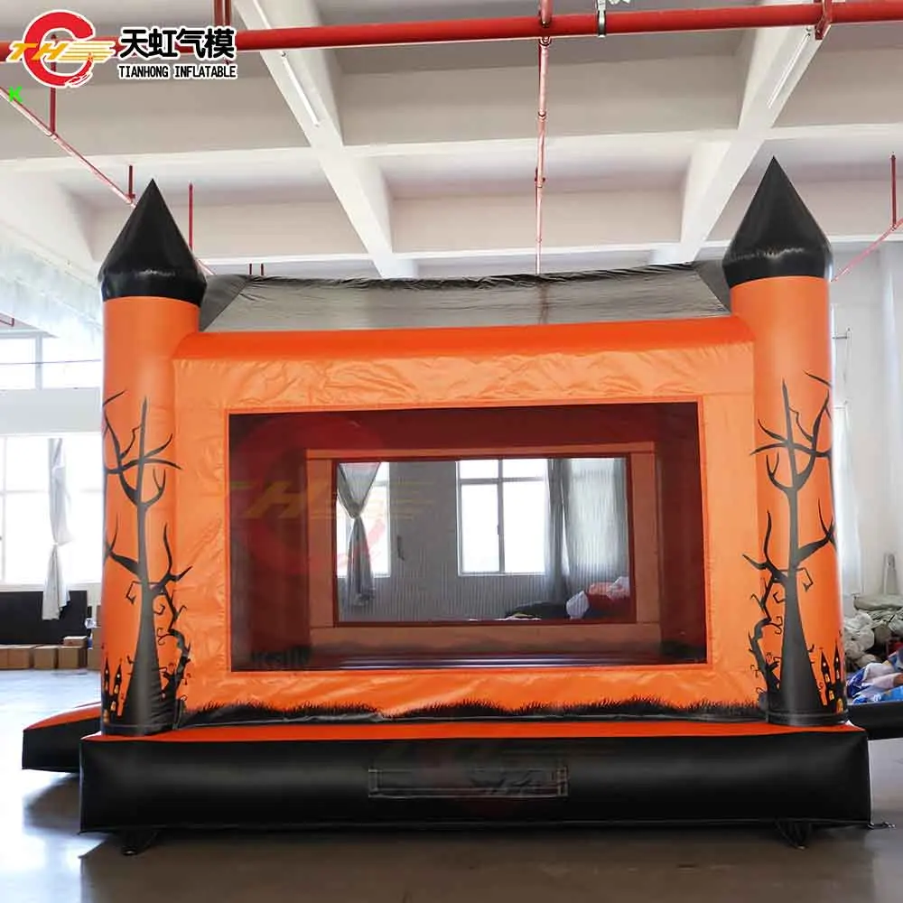 빠른 배송 13*13피트 풍선 유령의 집 바운서 문워크 야외 대형 풍선 할로윈 바운시 캐슬 (무료 송풍기 포함)