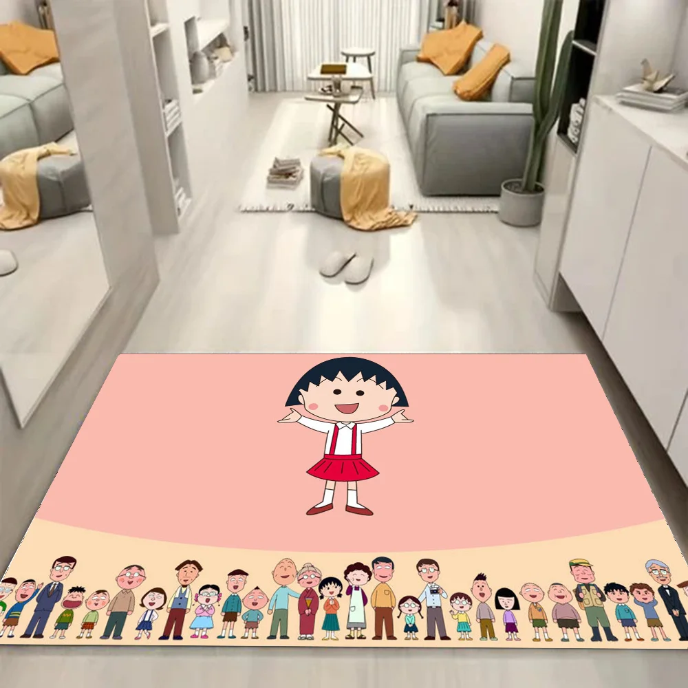 1pc C-Catoon C-Chibi M-Maruko Chan Bathroom Absorbent Mats Anti-Slip Mats Home Decor Supplies Carpets Home Kitchen Floor Mats