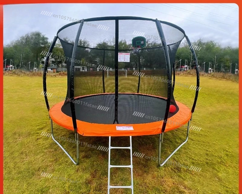 Trampoline Children's Indoor Outdoor Square Household Commercial Adult with Protective Net Large Basketball Jumping