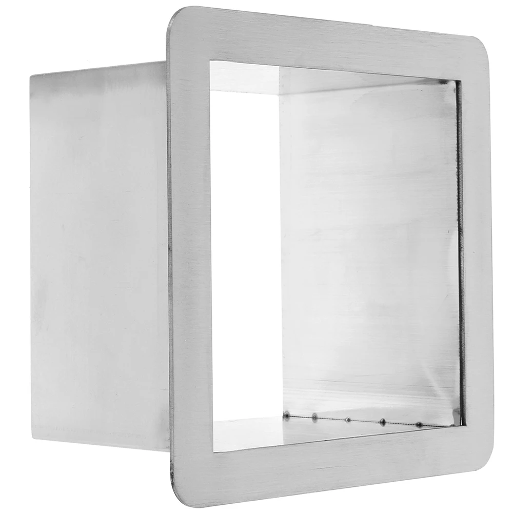 

Stainless Steel Garbage Trough Kitchen Countertop Grommets Square Trash Chute Waste Dispenser 304 Easy Wash Space Saving