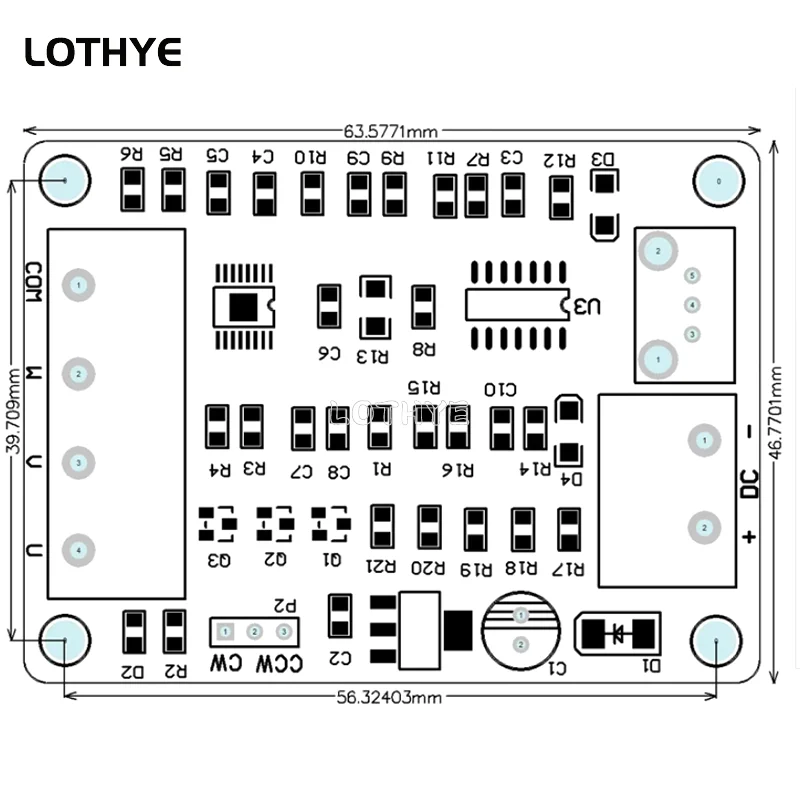 DC Brushless Motor Driver Board Speed Control Board 7V-12V With Reverse Voltage Over Current Protection For Hard Drive Motor