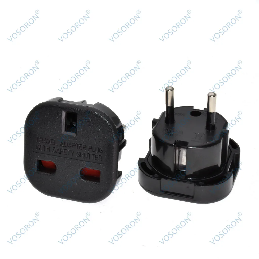 European Travel Plug Adapter (Type C), UK to European EU, Power Charge your Electronics in Italy,Greece, Germany,Outlet Adaptor