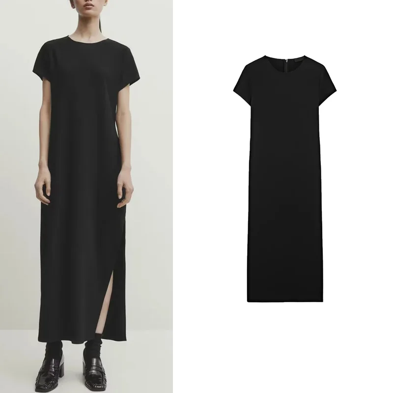 

Ele коврик Bla ort Sve Straight Dr, женское летнее новое поступление, миди Dr, трапециевидной формы, круглый силуэт, Neline