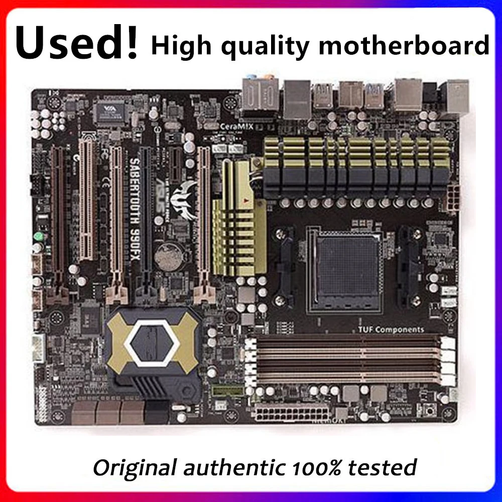 For ASUS SABERTOOTH 990FX Motherboard Socket AM3+ DDR3  For AMD 990FX 990X Original Desktop Mainboard SATA III Used Mainboard