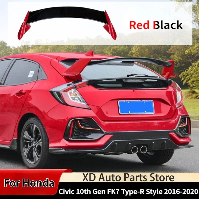 For Honda Civic10th Gen FK7 2016-2020 Hatchback Rear Spoiler Type-R Style Tuning Roof Wing Trunk Lip Decoration Body Kits Tuning