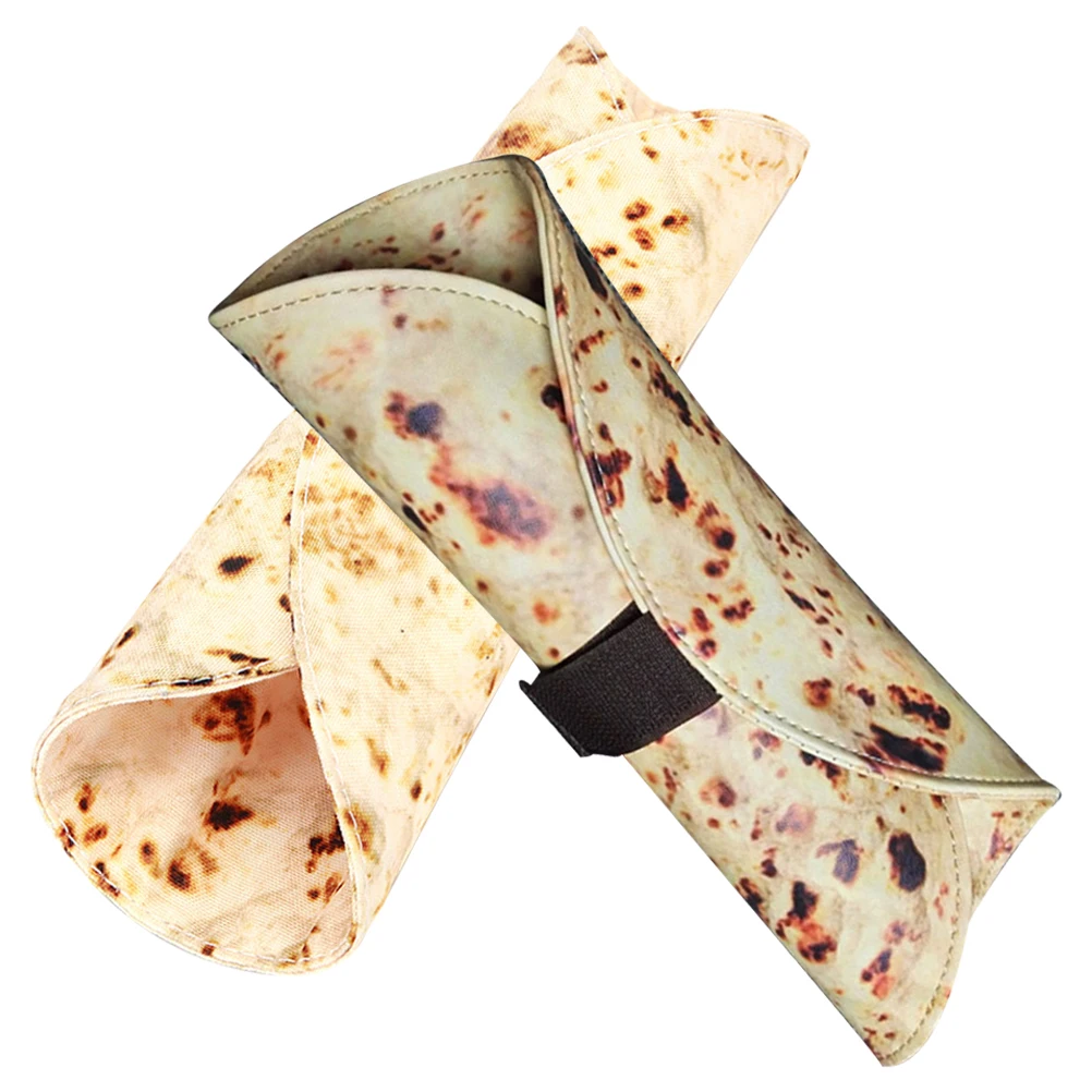

2 Pcs Burrito Pencil Bag Convenient Wrap Storage Practical Roll up Case Tortilla for Pencils Pouch Canvas