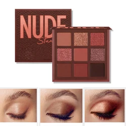 2022 New Fashion 9 Colors Nude Eyeshadow Palette Waterproof Sweatproof Matte Shimmer Long Lasting Eye Comestics Beauty Makeup