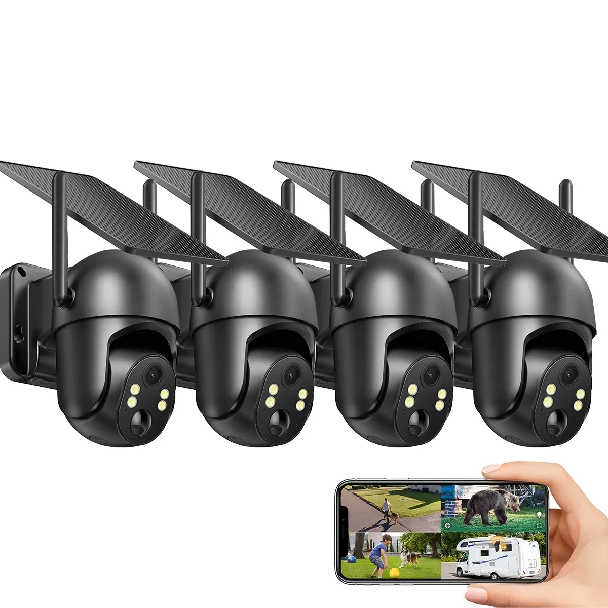 3rd Generation 4G LTE Cellular Trail Camera, Live View Video Game Cam, SIM Card Included, 360 ° Rotation,AI Motion Activated, 2.7K Color Night Vision, Waterproof, for Tracking Wildlife, Security Outdoor Accessory Tactical Equipment Survival Kit