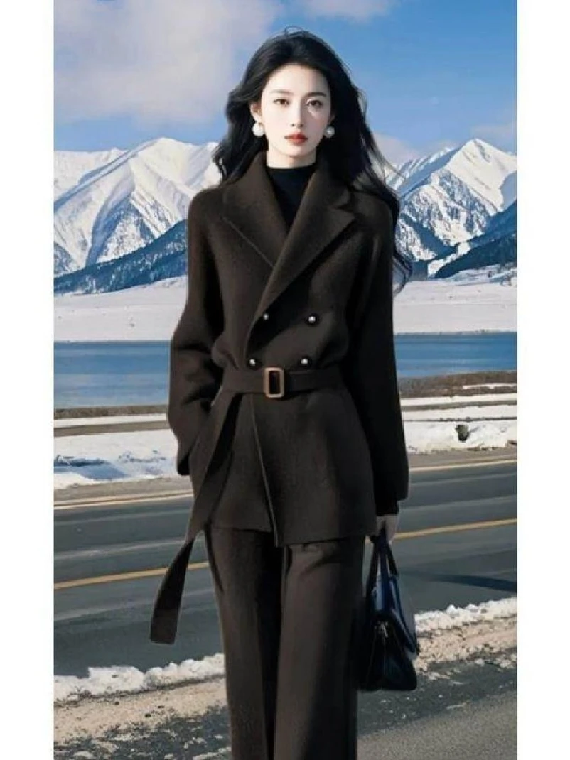 fashionable-casual-women's-two-piece-set-open-cardigan-jacket-wide-leg-pants-autumn-winter-new-arrival-elegant-atmosphere