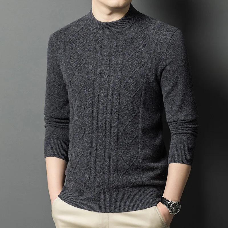 

Мужской модный шерстяной свитер-пуловер из кашемира