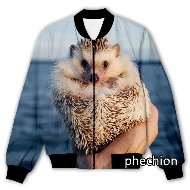 

phechion New Men/Women Animal Hedgehog 3D Printed Casual Jacket Fashion Streetwear Men Loose Sporting Jacket & Coat Q156