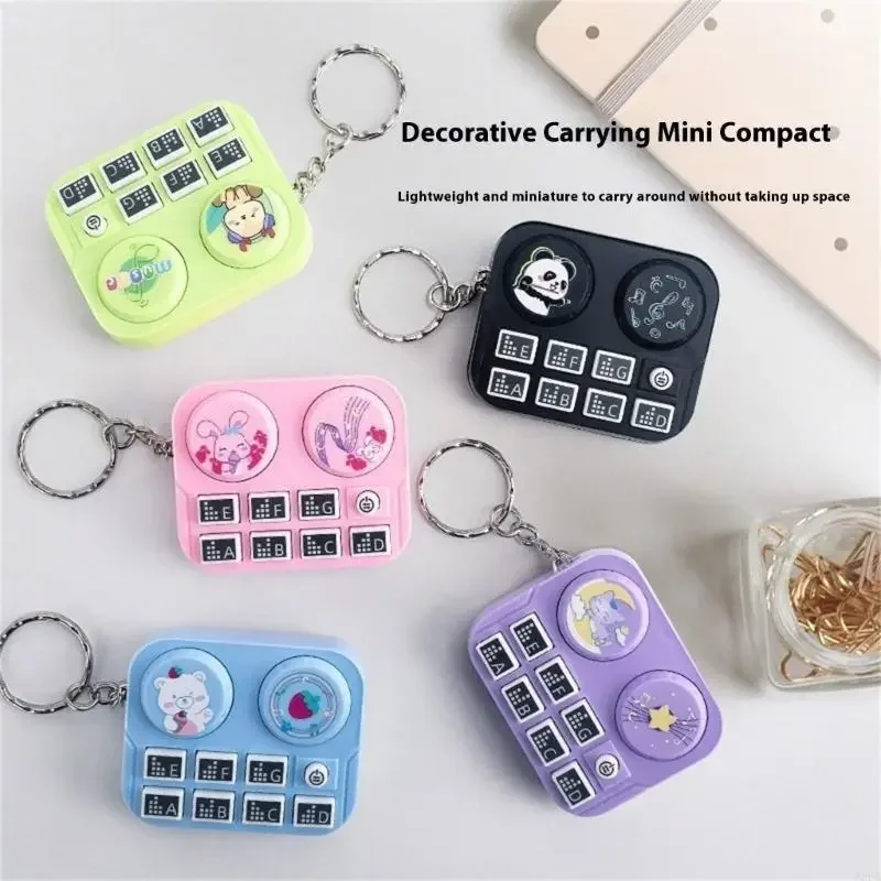 10 個 DJ サウンドマシンキーホルダープラスチック DJ コントローラぶら下げキーリング音楽学習ツールバッグとキー装飾 15UB