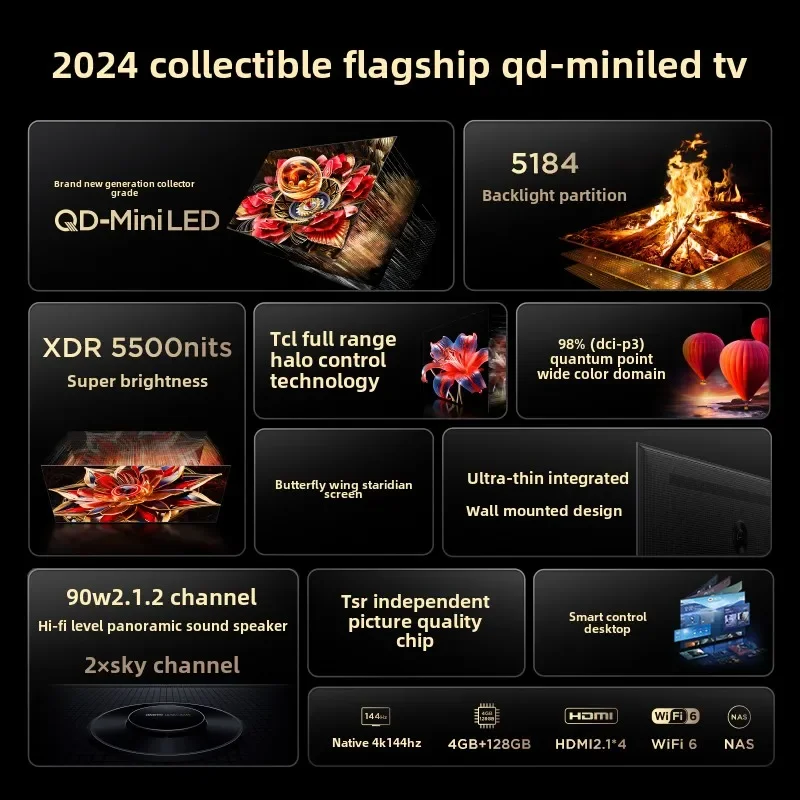 CX 98 pollici QD-Mini LED5184 partizione TV da 98/100 pollici