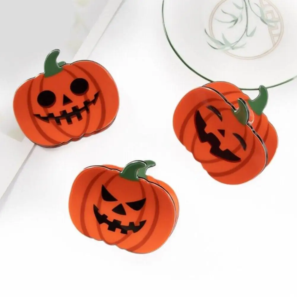 Halloween Meisjes Haarklauwen Clips Schattige Pompoen Heksenhoed Kat Haar Krab Klemmen Vrouwen Haar Grepen Hoofdtooi Haar Accessoires