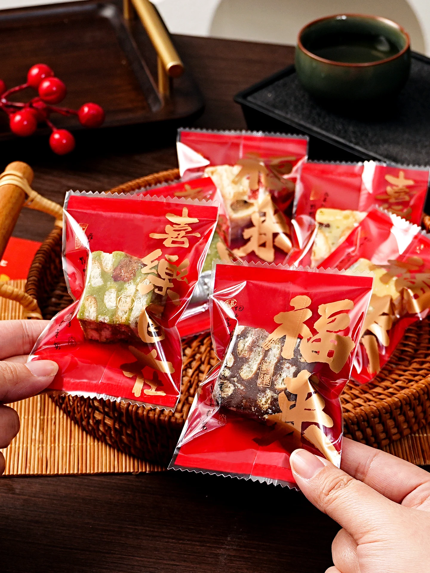 New Year Joyful Snowflake Snack Packaging Bag Cookie Date Packaging Bag Baking Supplies Kitchen Use Gift for Family