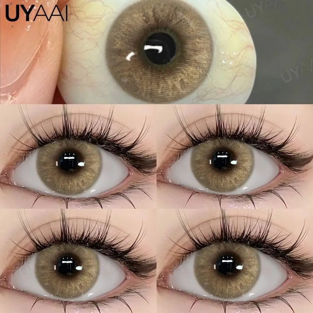UYAAI 15MM Pupillenvergrößernde Farbige Schwarze Kontaktlinsen für Braune Augen Schneller Versand Hochwertige Natürlich Aussehende Linsen – Detail 6