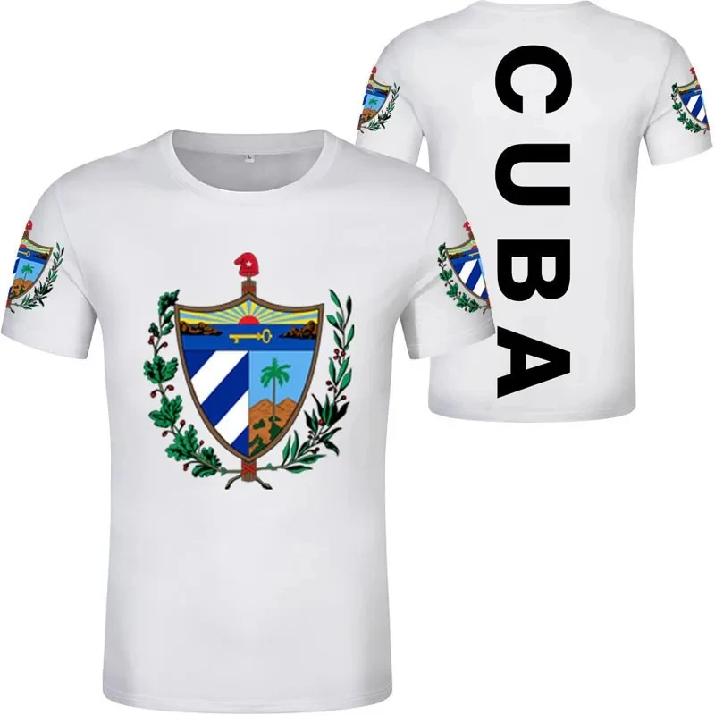 CUBA National Emblem Flag 3d Print T-Shirt New Fashion Short-sleeved Tshirts Daily Casual Oversized O Neck Men Women Camisetas