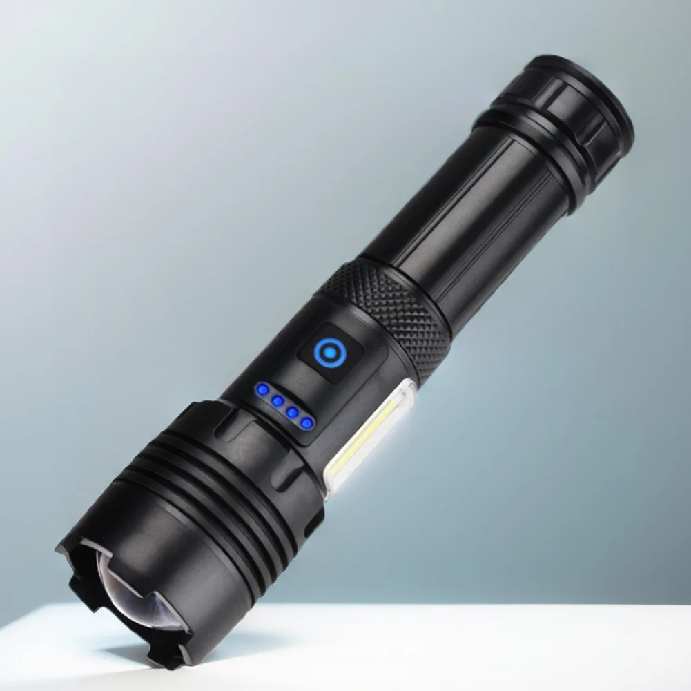 High Lumens Flashlight USB Rechargeable Zoomable Super Bright Flashlight Ultra Powerful LED Torch for Emergencies Camping Hiking