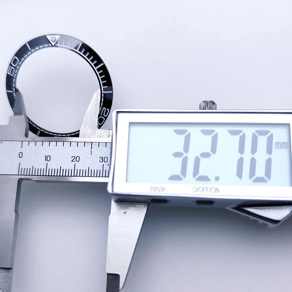 Sloping Ceramic/Aluminum Luminous Bezel Insert 41.5mm * 32.7mm Fit For 43.5mm Men Sea Master Watch Ring Replacement Accessories