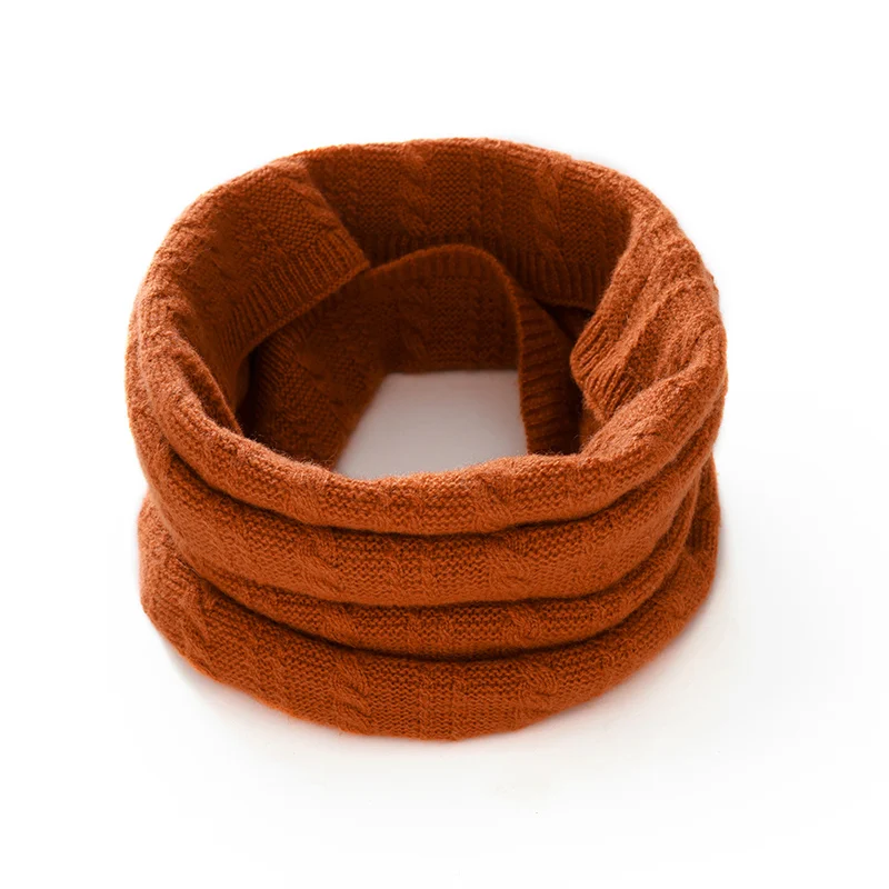 

New Knitted Warm Women's Neck Warmer 100% Cashmere Thickened Cold-Proof Warm Men's Neck Scarf Solid Color Versatile Neck Warmer