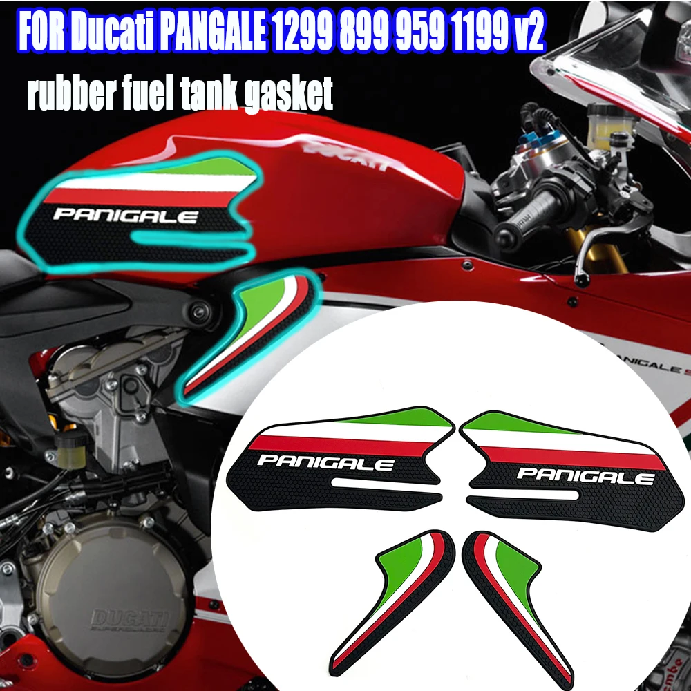 

FOR Ducati PANGALE 1299 899 959 1199 v2 Motorcycle New Rubber Fuel Tank Pad Side Anti slip Sticker Decorative protective pad