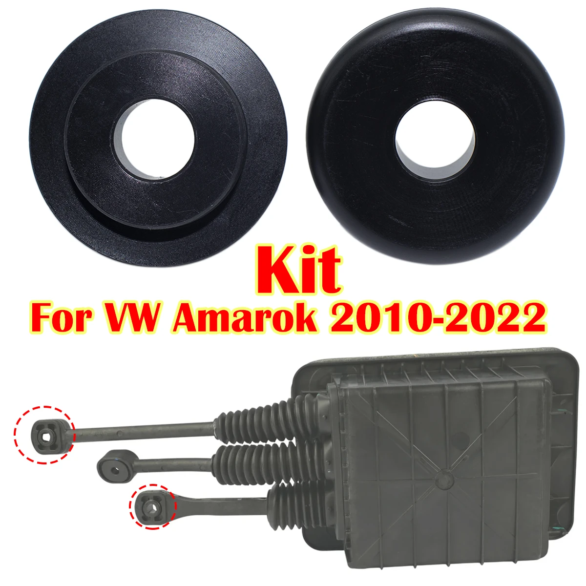 Cable de cambio de marchas manual mejorado de 10 mm con buje, rótula de acoplamiento, arandela de bloqueo y clip de pivote de repuesto para VW Amarok 2010 2011-2022