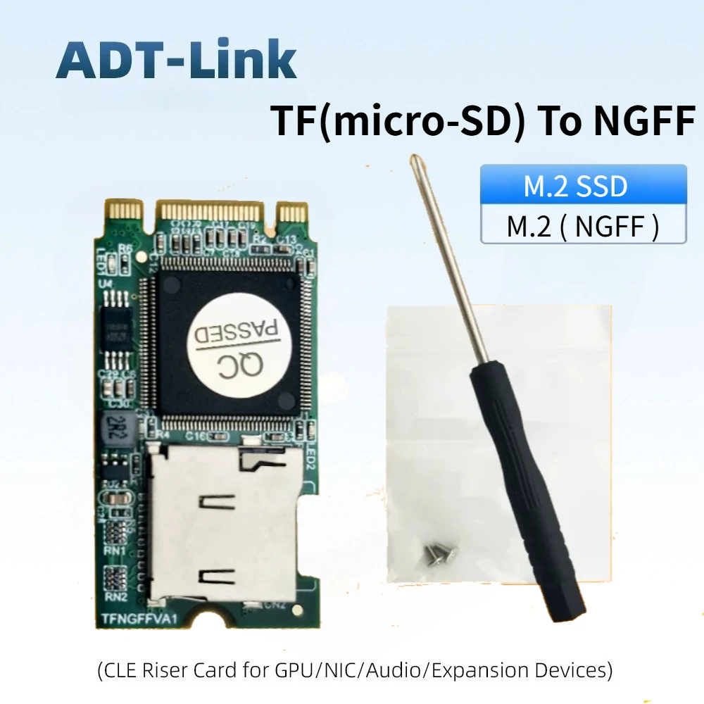For M.2 Micro-SD Card Reader Micro-SD SDHC SDXC TF To M.2 B Key T-Flash Adapter Industrial Mobile SSD For PC M.2 NGFF SSD /128GB