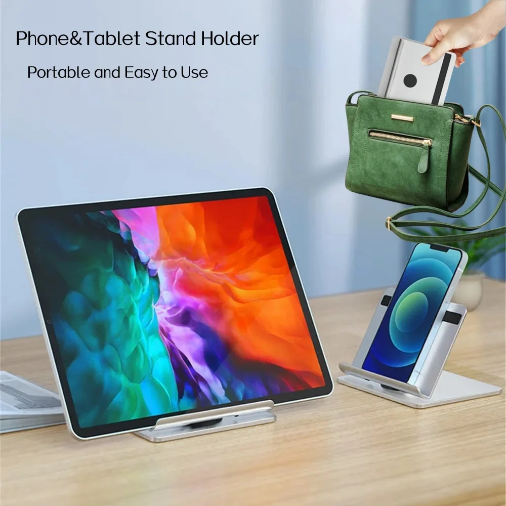 Stable Tablet  Phone Holder Desktop 360° Swivel Aluminium Alloy Folding Bracket for All Series IPad IPhone Xiaomi Samsung Mount